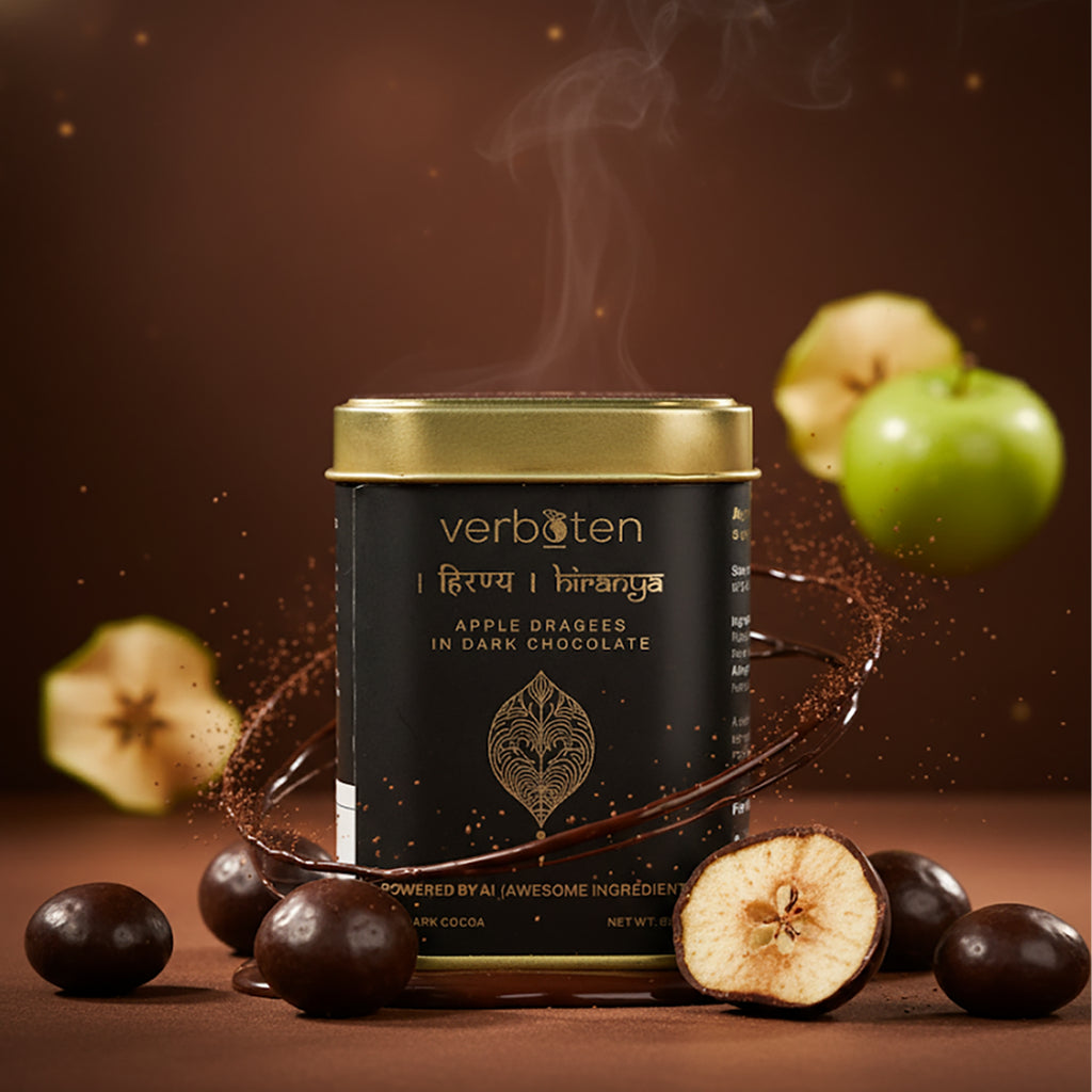 Apple Dragees In Dark Chocolate